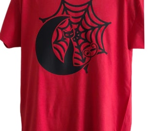 T-Shirt Cat on the moon ,t-shirt, spider web shirt