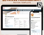 House Management Notion Template, Home Tasks & Chores Organizer, Subscriptions, Warranty Trackers, Home Maintenance Interventions Control