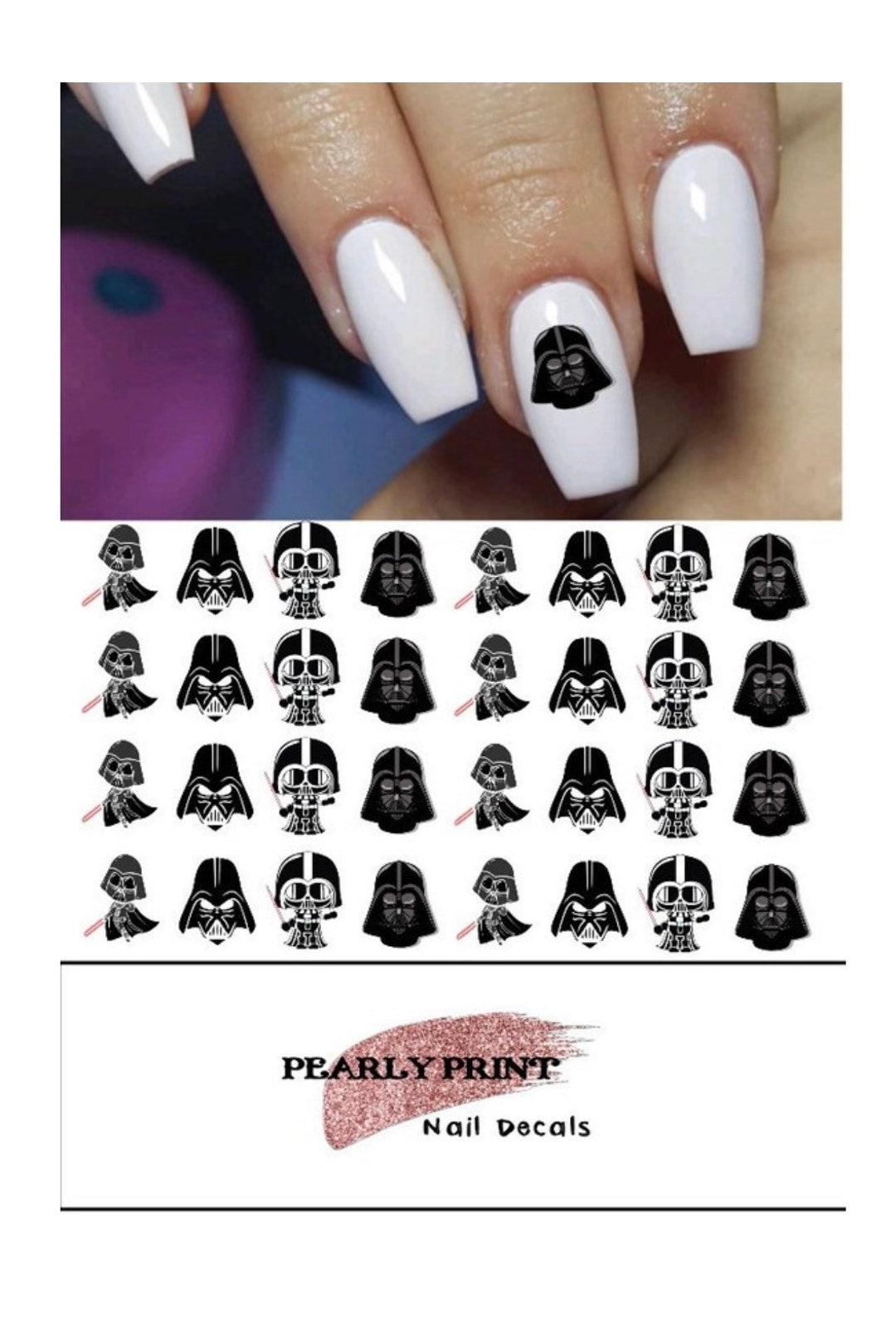 Darth Vader Waterslide Nail Decals - Etsy