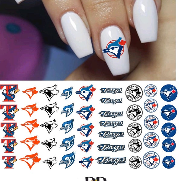 Toronto Blue jays waterslide nail decals