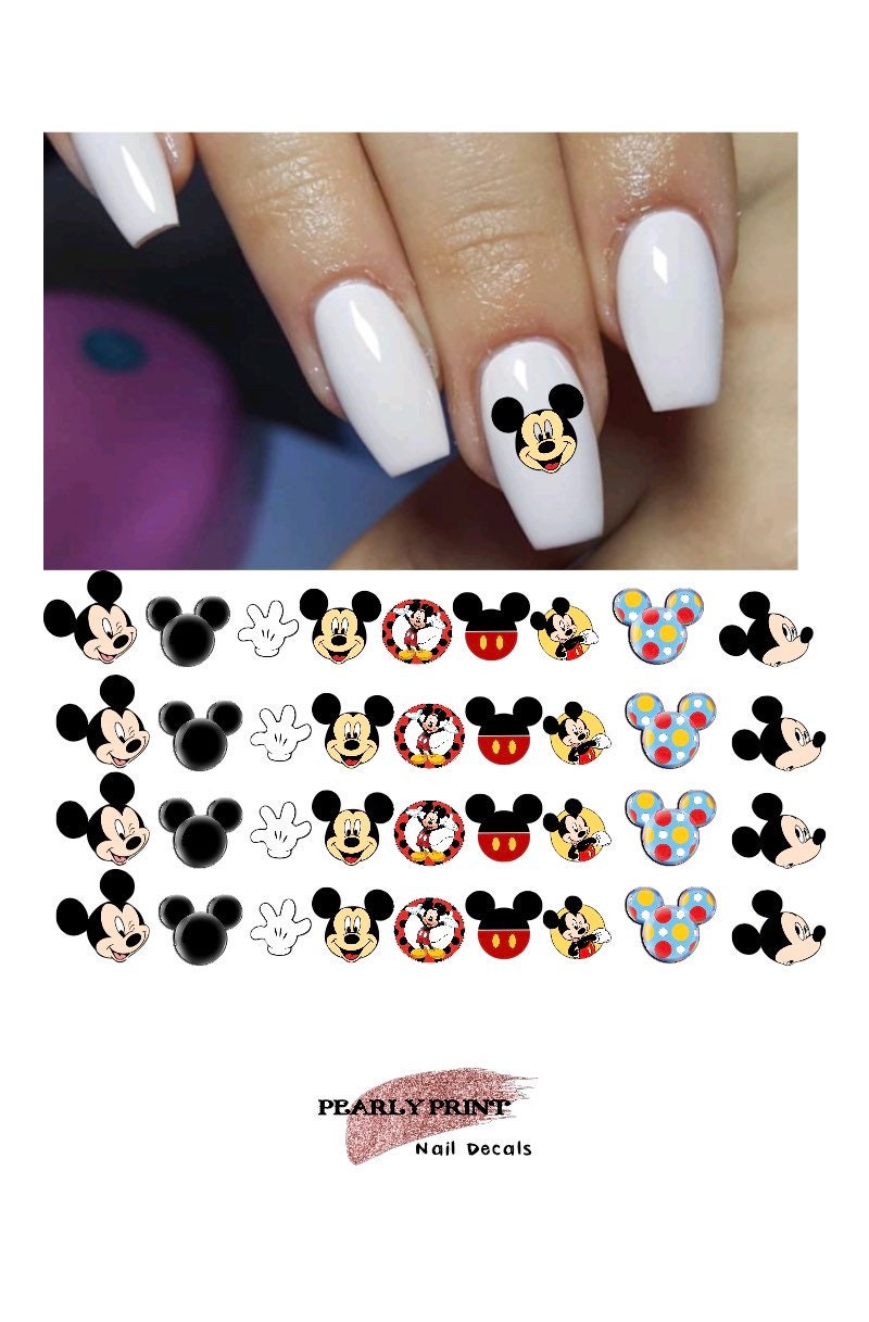 Mickey Mouse Waterslide Nail Decals Etsy