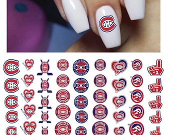Montreal Canadians nail waterslide decals