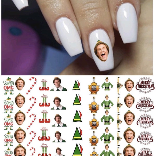 ELF waterslide nail decals