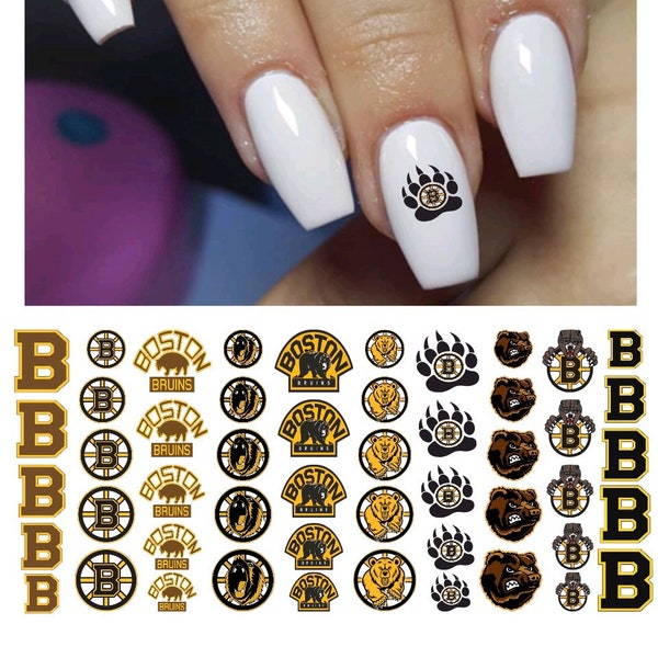 Boston Bruins Waterslide nail decals