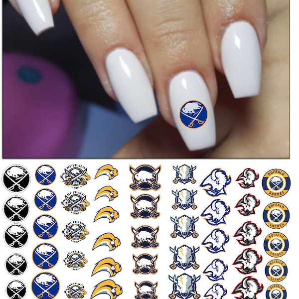 Buffalo Sabres Waterslide nail decals