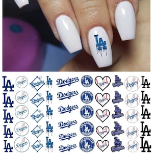 Los Angeles Dodgers Baseball Nail Art Decals