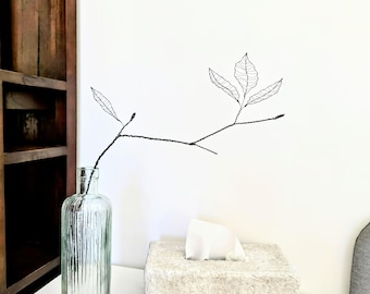 A Japanese Inspired Wire Branch as a Minimalist Japandi Style Sculpture