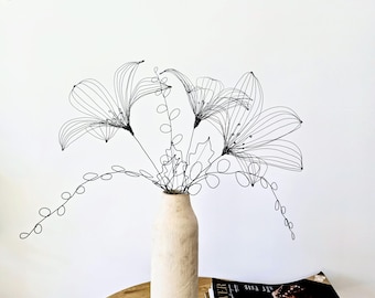The Grace Lily Wire Bouquet as a Statement Piece of Botanical Sculpture