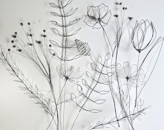 Create Your Own Custom Wire Bouquet as a Personalized Botanical Sculpture Gift