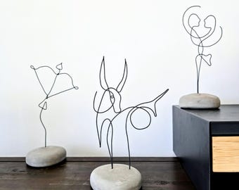 Custom Astrology Sign on a Concrete-Effect Base as a Unique Birthday Gift