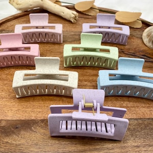 Minimalist Claw Clip, Simple Hair Claw Clip, Rectangular Claw Clip, Matte Hair Claw, Medium Claw Clips, Hair Clip for Thin Hair, 3in