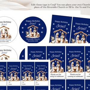 Editable Birthday Party for Jesus Invitation / Printable Happy Birthday ...