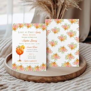 Spritz of Love Bridal Shower Invitation: Citrus Floral (Digital Download)