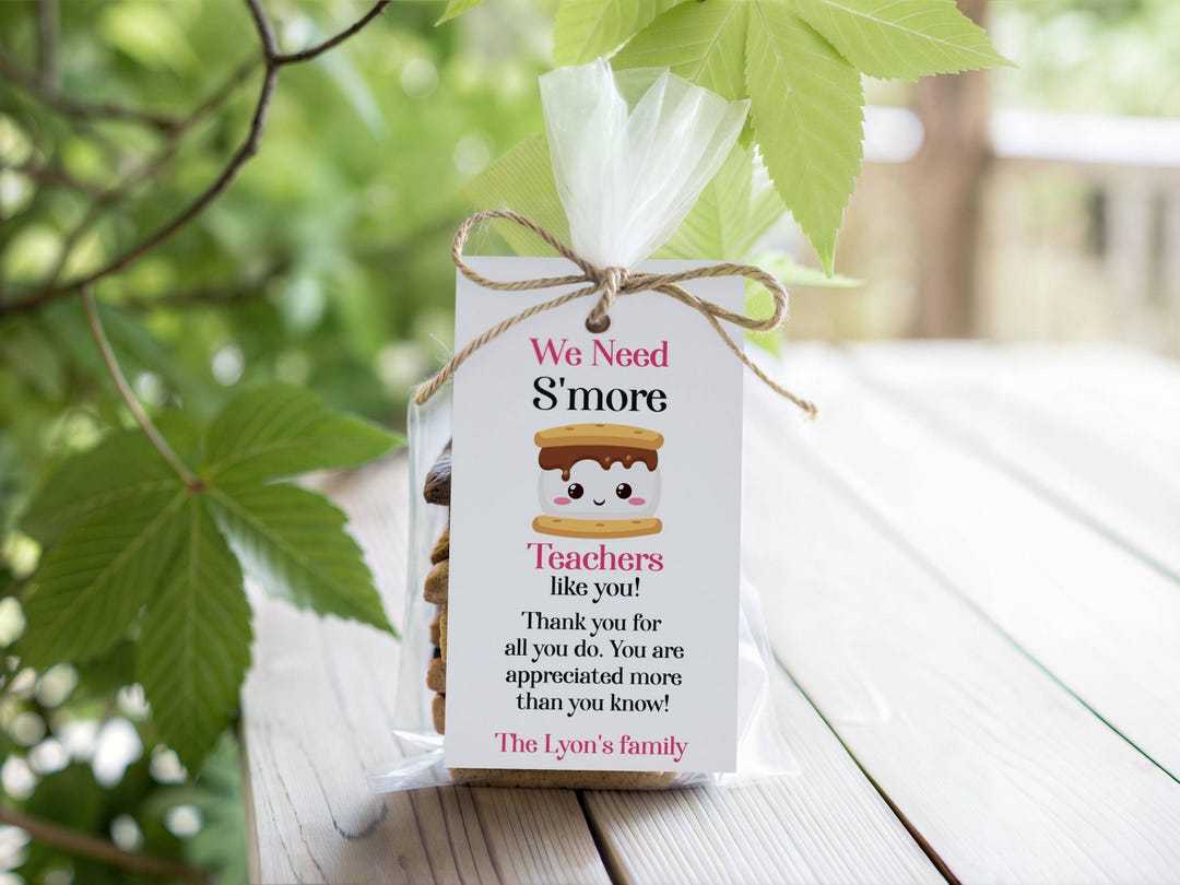 Editable Teacher Appreciation Gift Tag: Printable Thank You Favor Tags ...