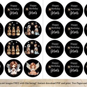 Happy Birthday Jesus Invitation Bundle, Editable Birthday Party for ...