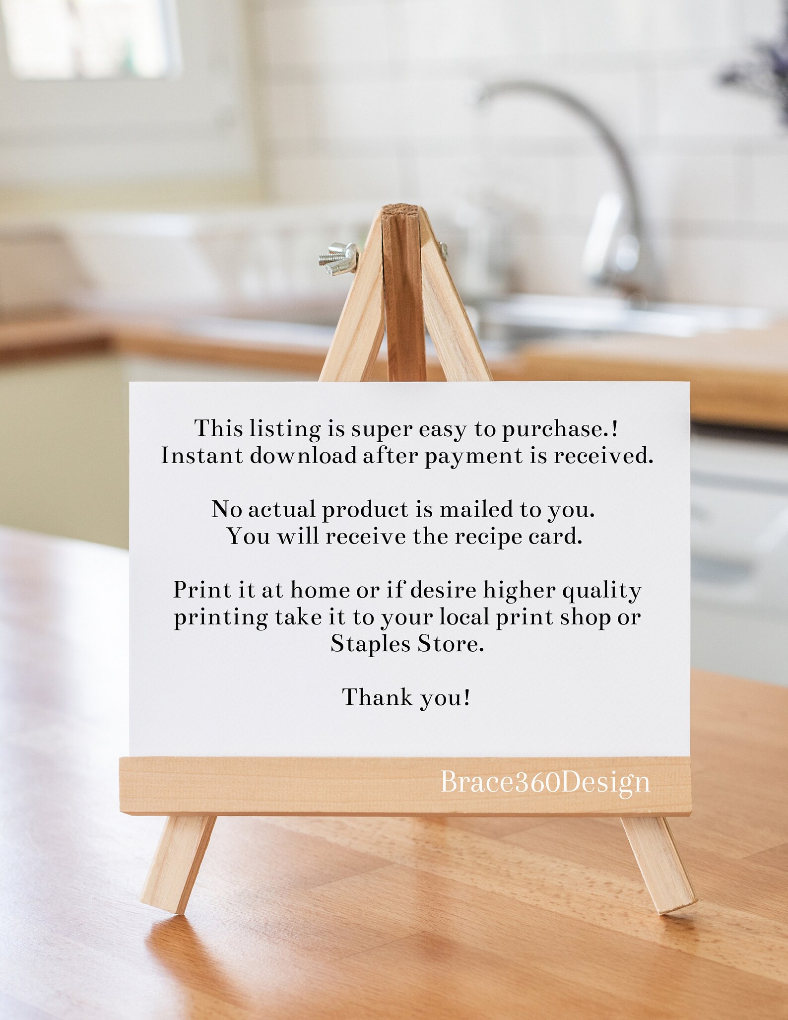Printable Recipe Card Download and Print Recipe Card Bridal - Etsy