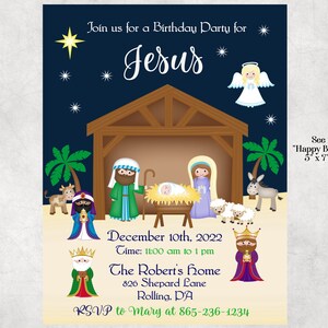 Printable Cupcake Toppers Happy Birthday Jesus, Happy Birthday Jesus ...