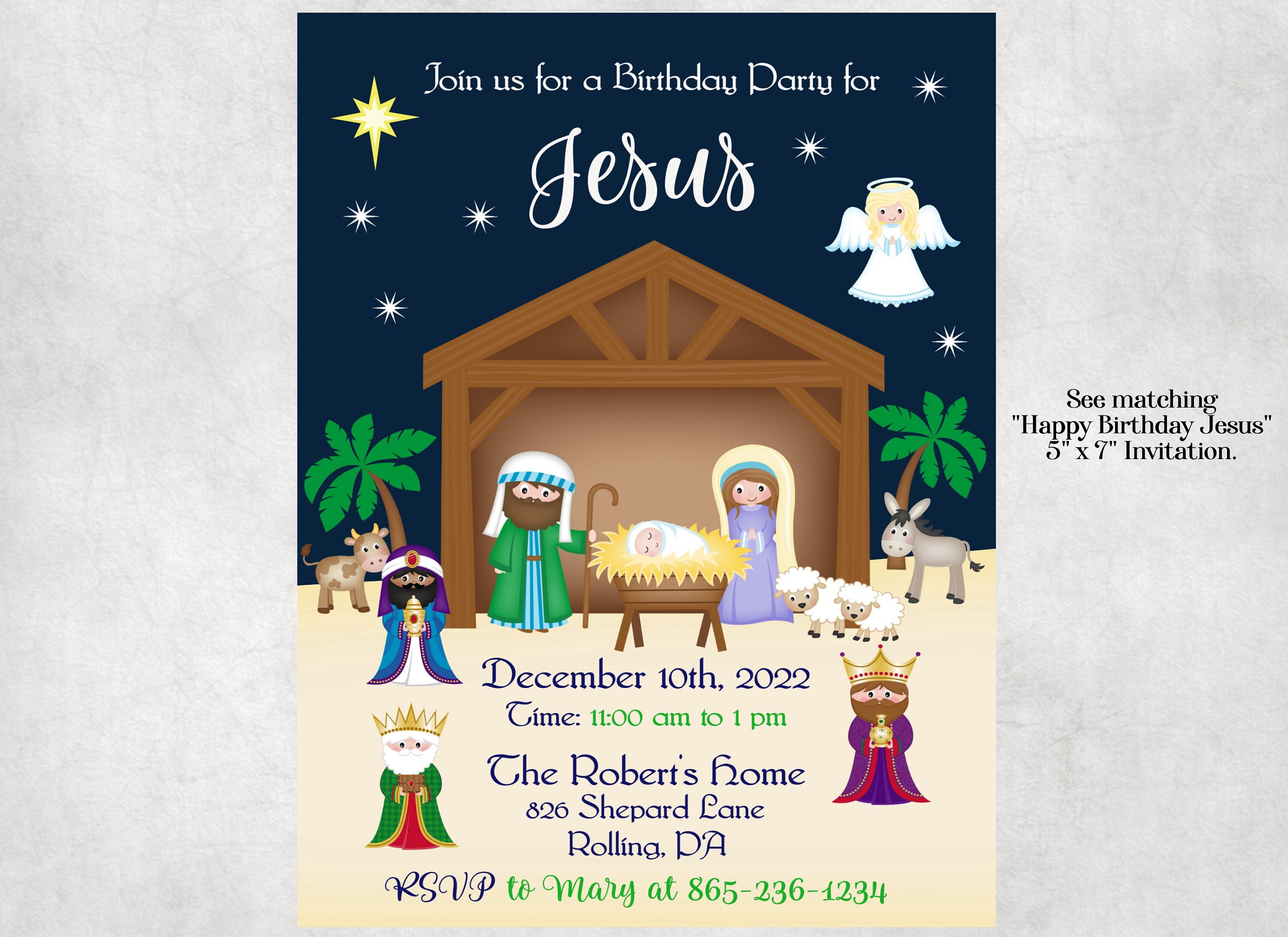 Printable Cupcake Toppers Happy Birthday Jesus Happy Birthday Etsy UK
