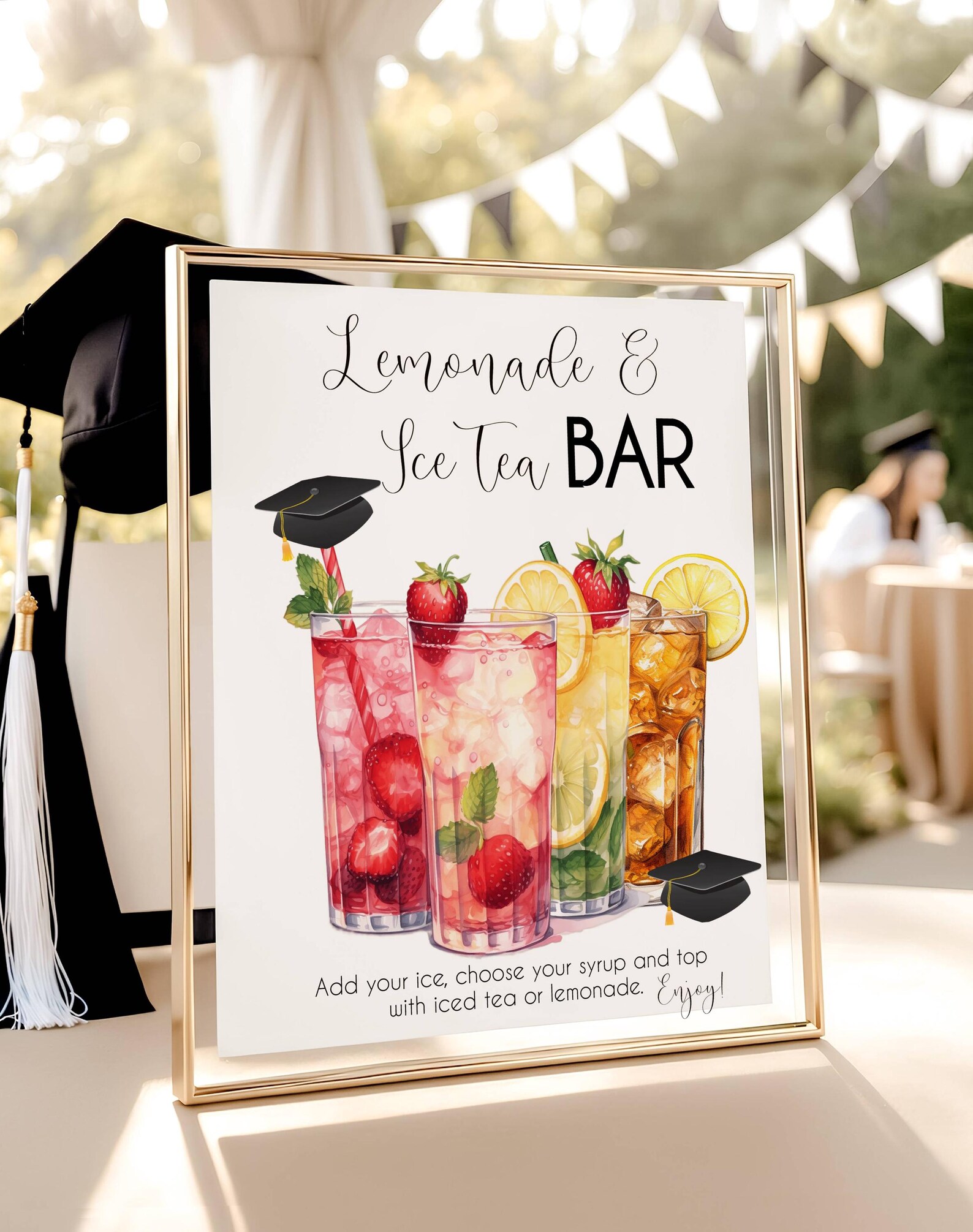 Graduation Lemonade Bar Sign: Mocktail Party Decor (digital Download ...