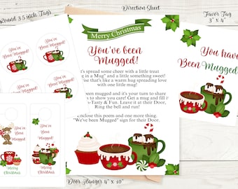 You've Been Mugged Christmas Game: Printable Set (Digital Download)