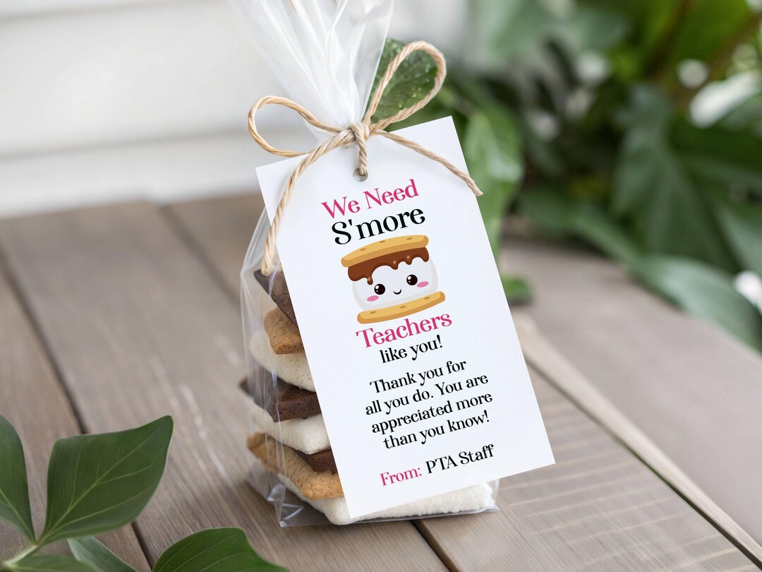 Editable Teacher Appreciation Gift Tag: Printable Thank You Favor Tags ...