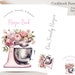 Pink Kitchen Mixer Recipe Book Cover: Editable Family Cookbook (digital ...