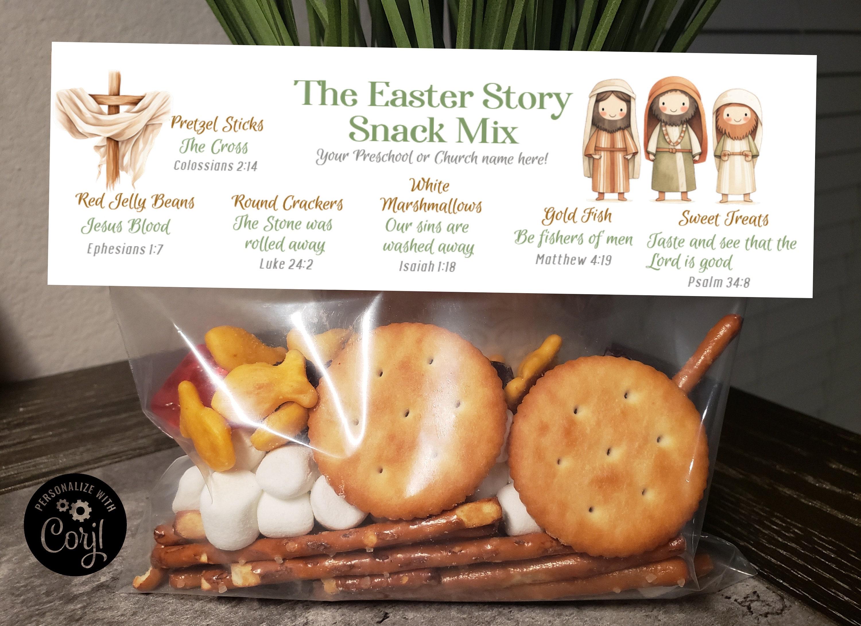 Easter Story Snack-Mix-Tüten Topper: Kinder Osterbasteln (PDF)