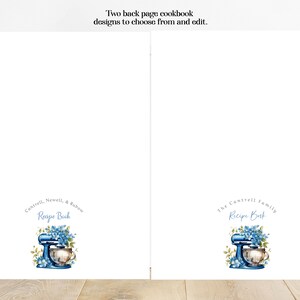 Personalized Family Cookbook Cover Template: Editable Recipe Book