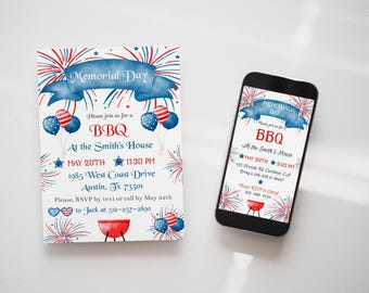 &quot;Gedenktag Grilleinladung Vorlage (Digitaler Download)&quot;