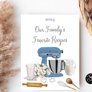 Printable Cookbook Cover Template, DIY Download and Print Cook Book ...