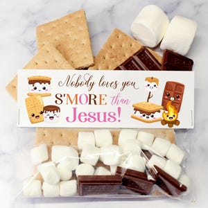 Jesus Loves You S&#39;more Snack Topper: Christian Valentine&#39;s Printable (PDF)