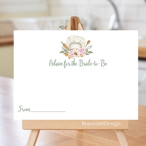 Conseils pour la future mariée, carte de conseils de douche nuptiale pour la future mariée, téléchargement numérique, invitation modifiable, téléchargement immédiat