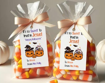 Christian Halloween treat tag: “It’s Sweet to Trust in Jesus” (digital download)