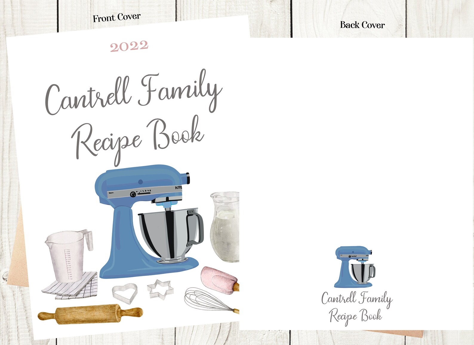 Printable Cookbook Cover Template DIY Download and Print Cook - Etsy