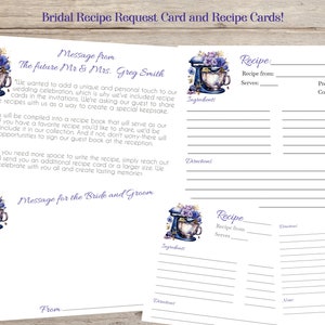 Verzoekkaart vrijgezellenfeest voor recepten bewerkbaar in Corjl / Verzoek bruiloft Receptkaart / Verzoek om receptkaart bewerkbare digitale download