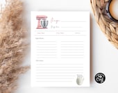Editable Full Page Recipe Card: 8.5" x 11" (Digital Download)