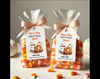 Following Jesus Favor Tags: Christian Halloween Treat (Digital Download)