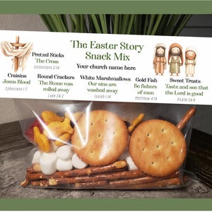 Easter Story Snack Mix Printable Bag Topper (PDF)