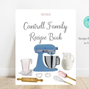 Printable Cookbook Cover Template DIY Download and (Instant Download ...