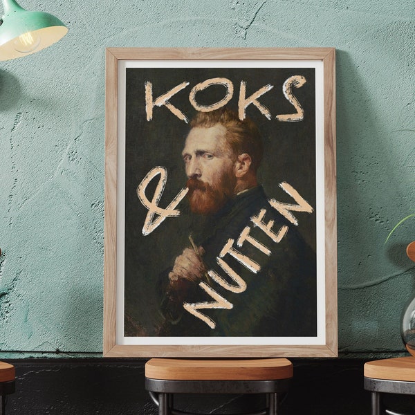 Koksen Poster | Koks & Nutten | Vintage Gemäde | stylishe moderne Wanddeko | Geschenkidee | Badezimmer Deko