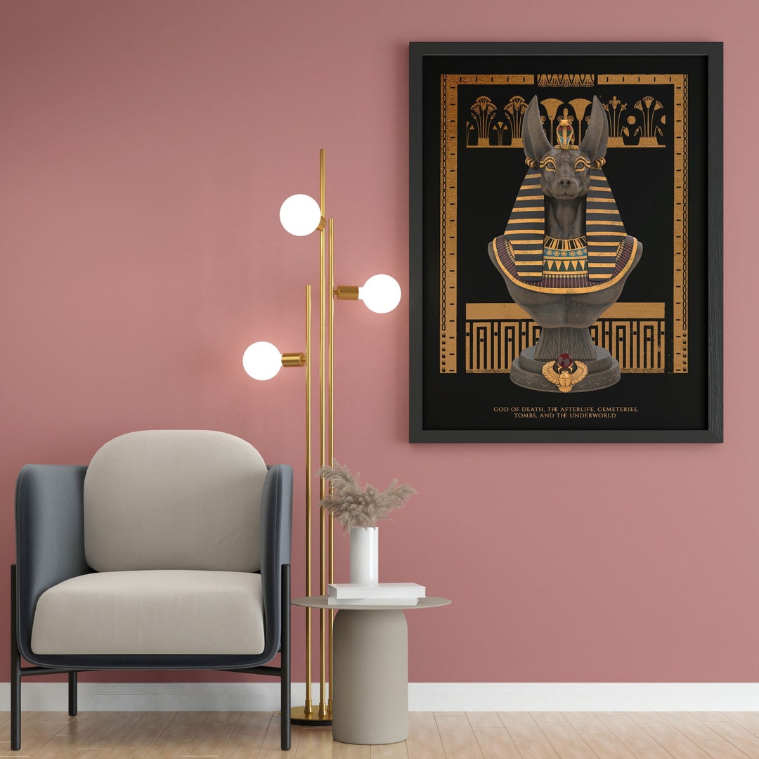 Egypt Posters Anubis Art Print Travel Posters Egypt Etsy