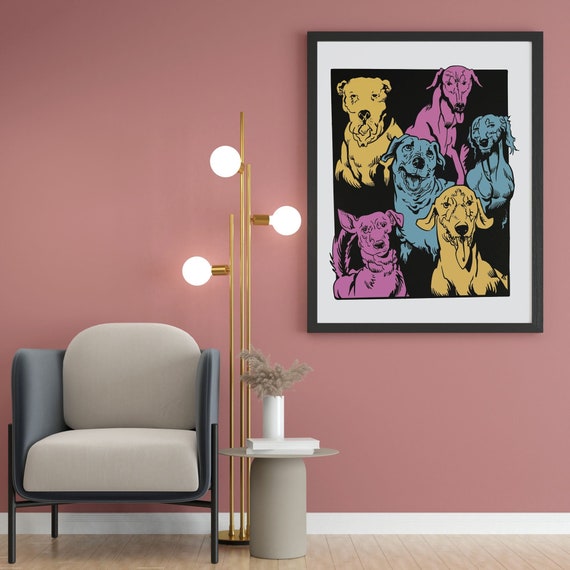Pop Art Dogs Dog Poster Comic Art Print Pop Art Poster Etsy