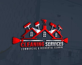 Custom Cleaning Service Logo Design | Unique House Cleaning Logo | Professional Maid Service Branding | Eco-Friendly Cleaning Logo