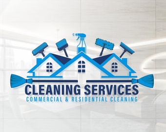 Professional Cleaning Logo Design | Customizable Housekeeping Logo | Unique Maid Service Branding | Modern Cleaning Business Logo