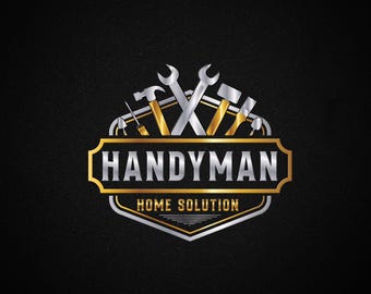 Handyman & Construction Logo Design | Roofing, Contractor and Builder Logo | Professional Custom Branding