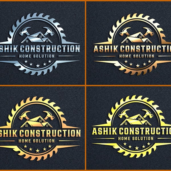 Construction Logo | Roofing Logo | Contracting Logo | Handyman Logo | Real Estate Logo | Architect Logo | Home Improvement Logo