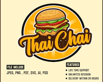 I will design burger logo, burger, restaurant logo, food logo within 24 hours