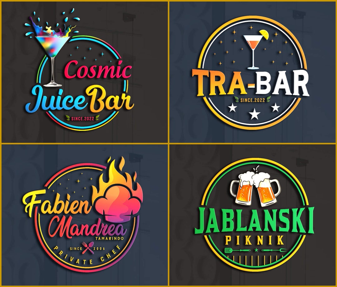 I Will Design Premium Bar Logo, Restaurant Logo, Wine Logo, Beer Logo ...