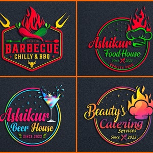 Restaurant logo design | Food logo | American cuisine logo | BBQ restaurant | Mexican restaurant | Seafood restaurant | Cafe logo | Kitchen