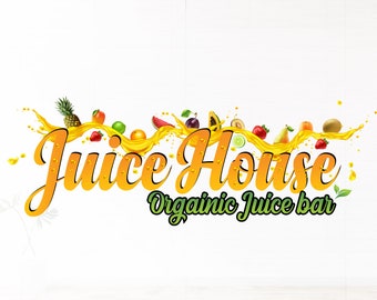 Juice logo | Fruit logo | Healthy logo | Organic logo | Refreshing logo | Smoothie logo | Natural logo | green food | healthy food